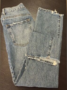 PacSun Light Blue Denim Jeans with Gold Stitching